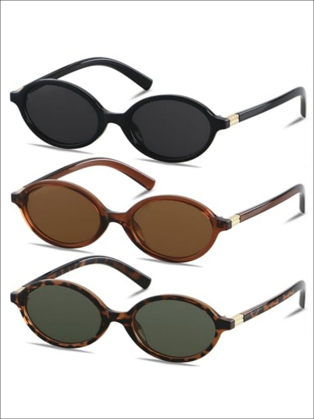 Retro Oval Sunglasses Womens Trendy Y2K Vintage 90s Chic Designer